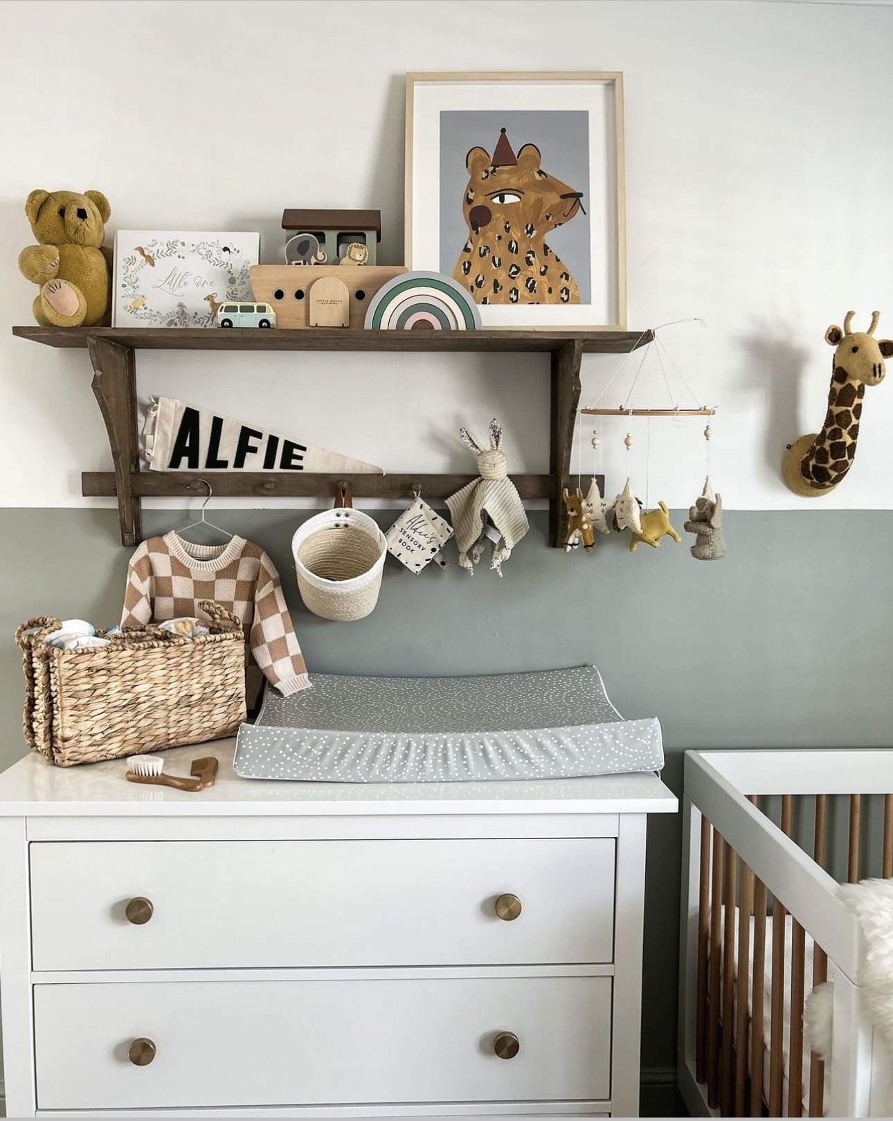 Woven Basket Holds Changing Station Essentials