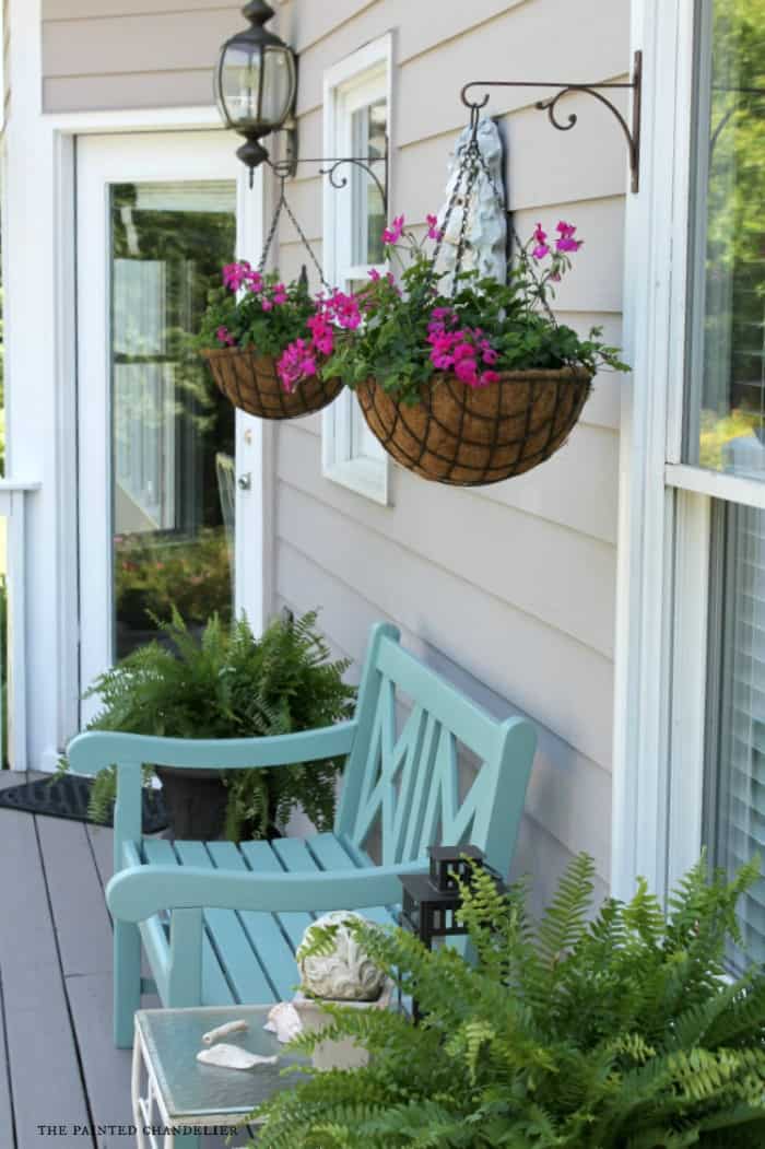 Hanging Coconut Baskets Add Layered Greenery