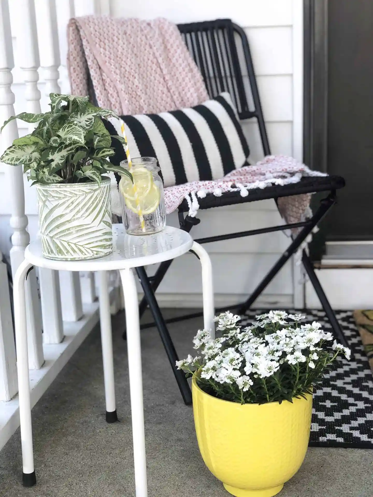 Place a Textured Yellow Planter as a Cheerful Focal Point