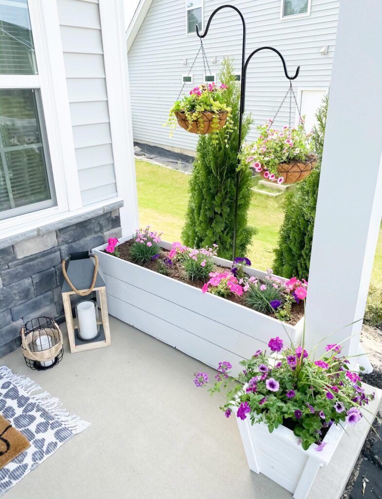 Double-Tiered Hanging Baskets Add Vertical Interest