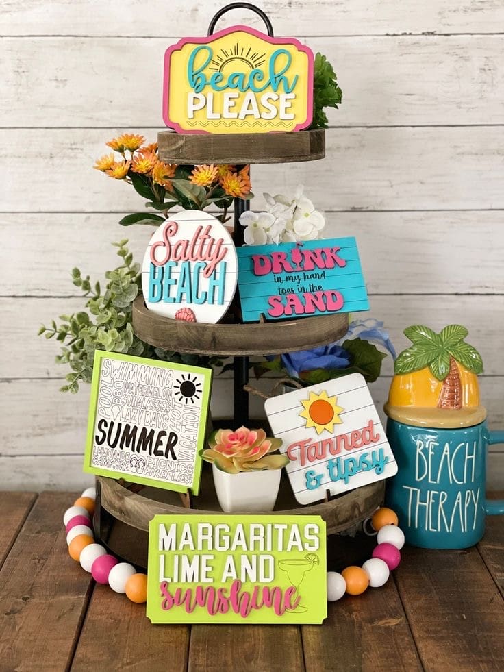 Capture Beach Day Activities with a Summer Word Cloud Sign