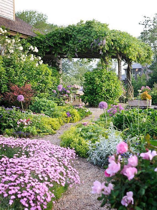 Frame an Entrance with a Wisteria-Draped Arbor