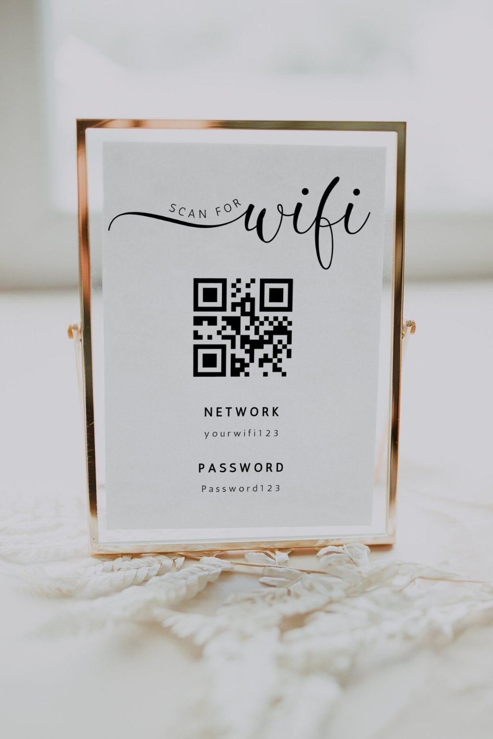 Framed Sign for Guest Wifi Access