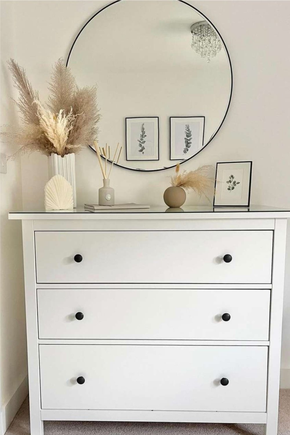 Layered Botanicals and Art for a Natural Vignette