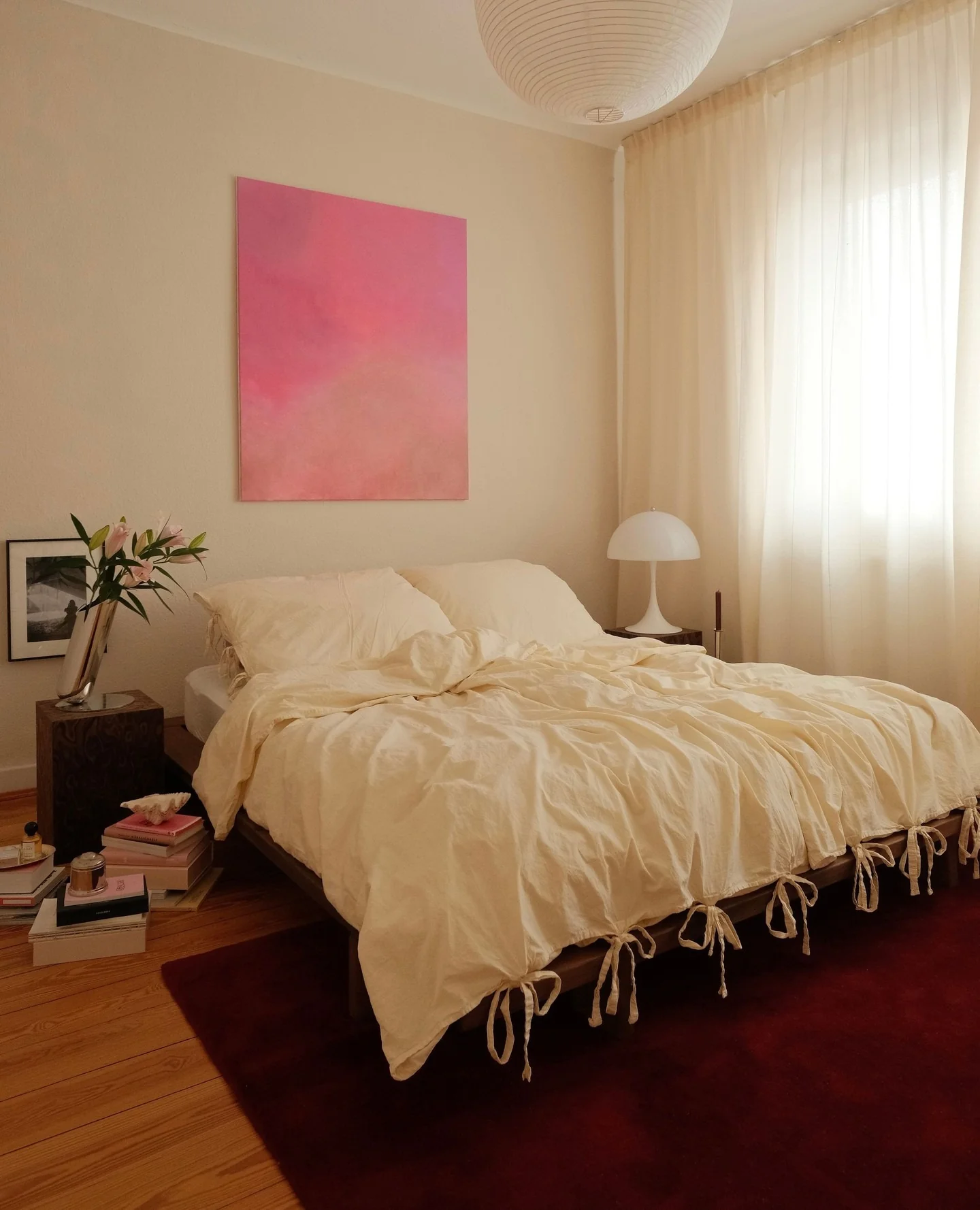 Ground Your Space with a Deep Red Rug