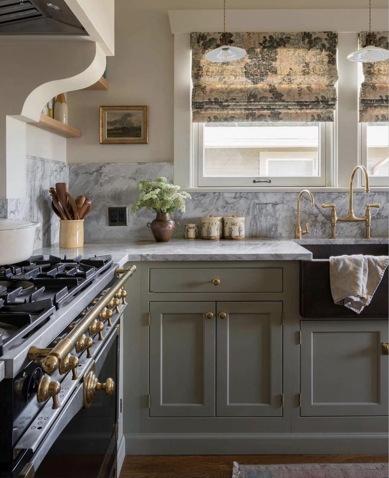 Vintage-Style Canisters for Salt and Sugar on Marble Countertops