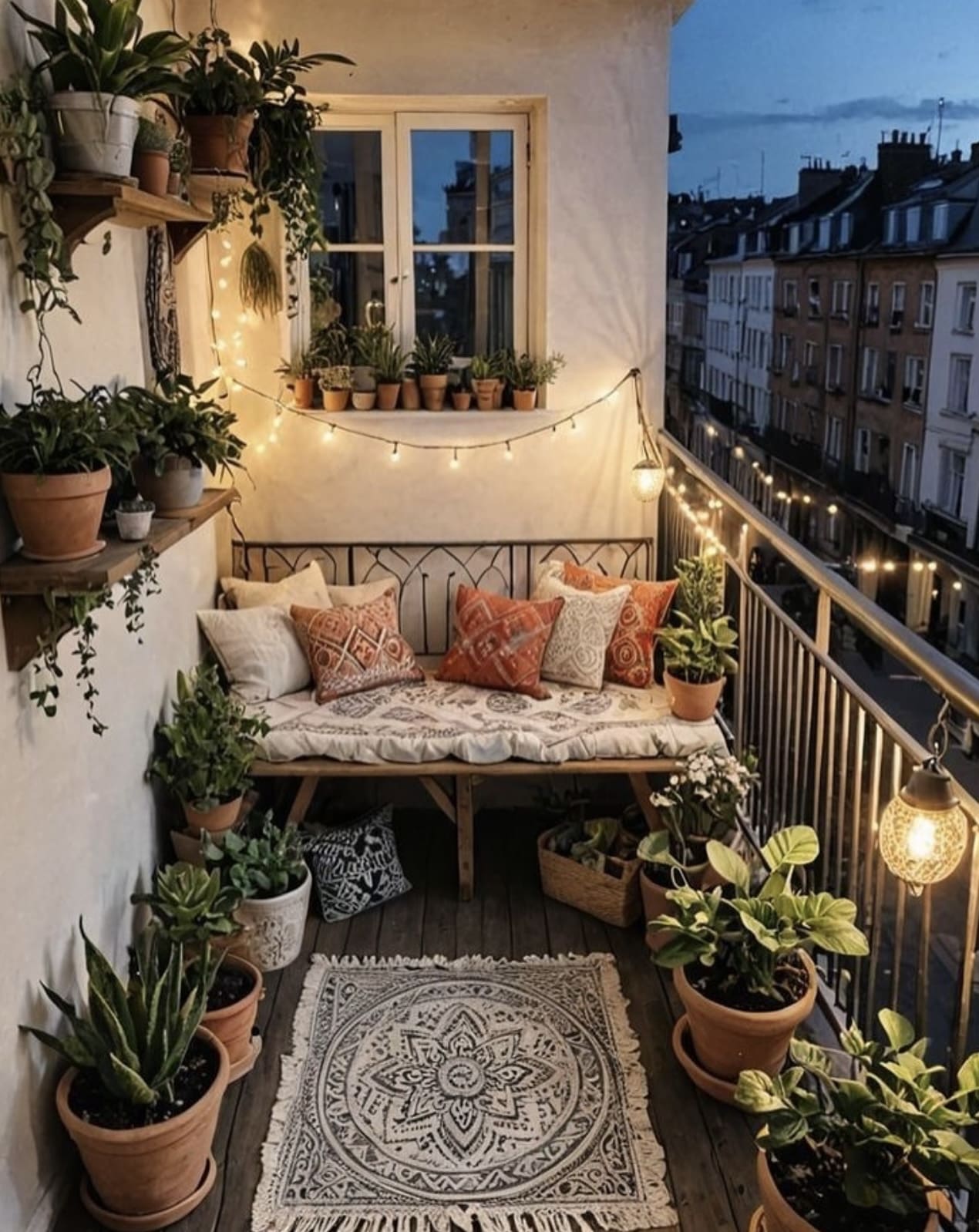 Drape String Lights for Magical Balcony Evenings