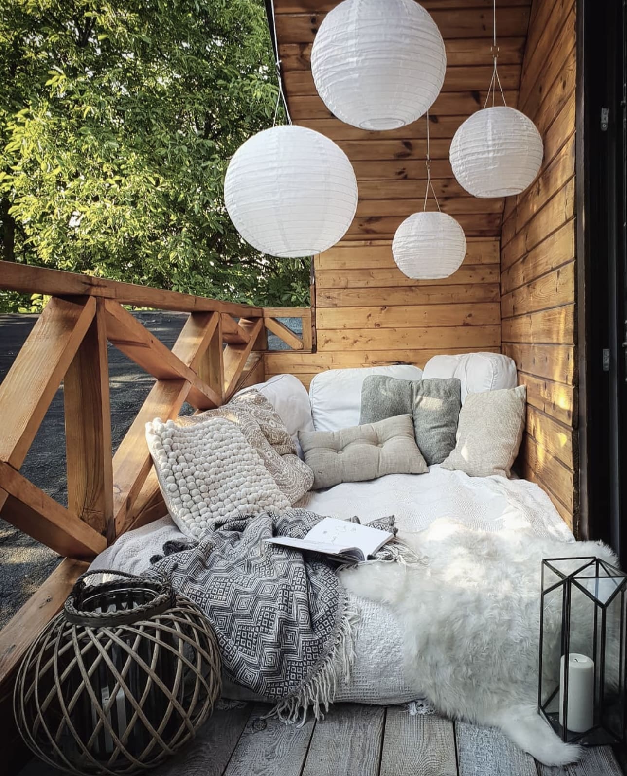 Paper Lanterns Create a Soft, Ambient Glow