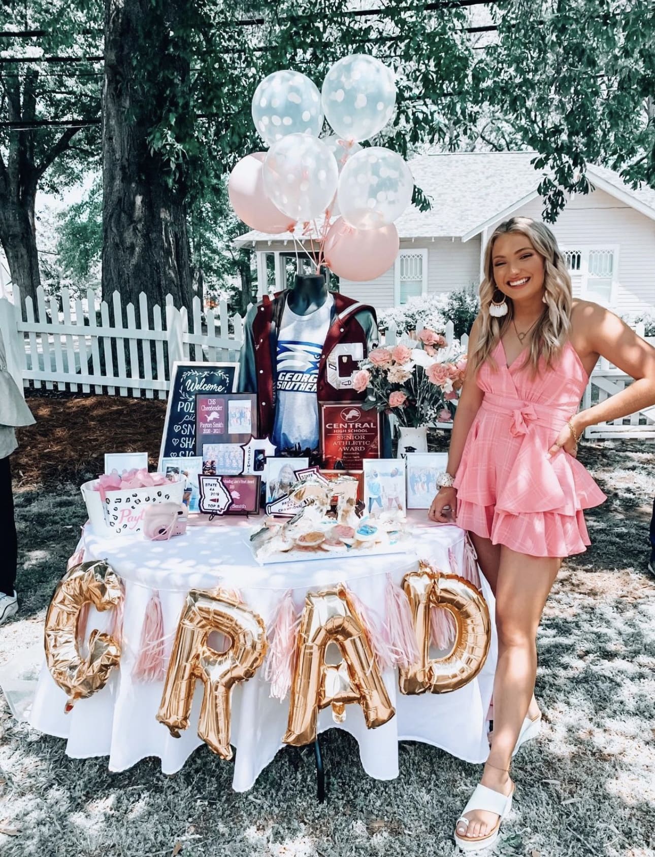 Spell Out 'GRAD' with Gold Foil Balloons