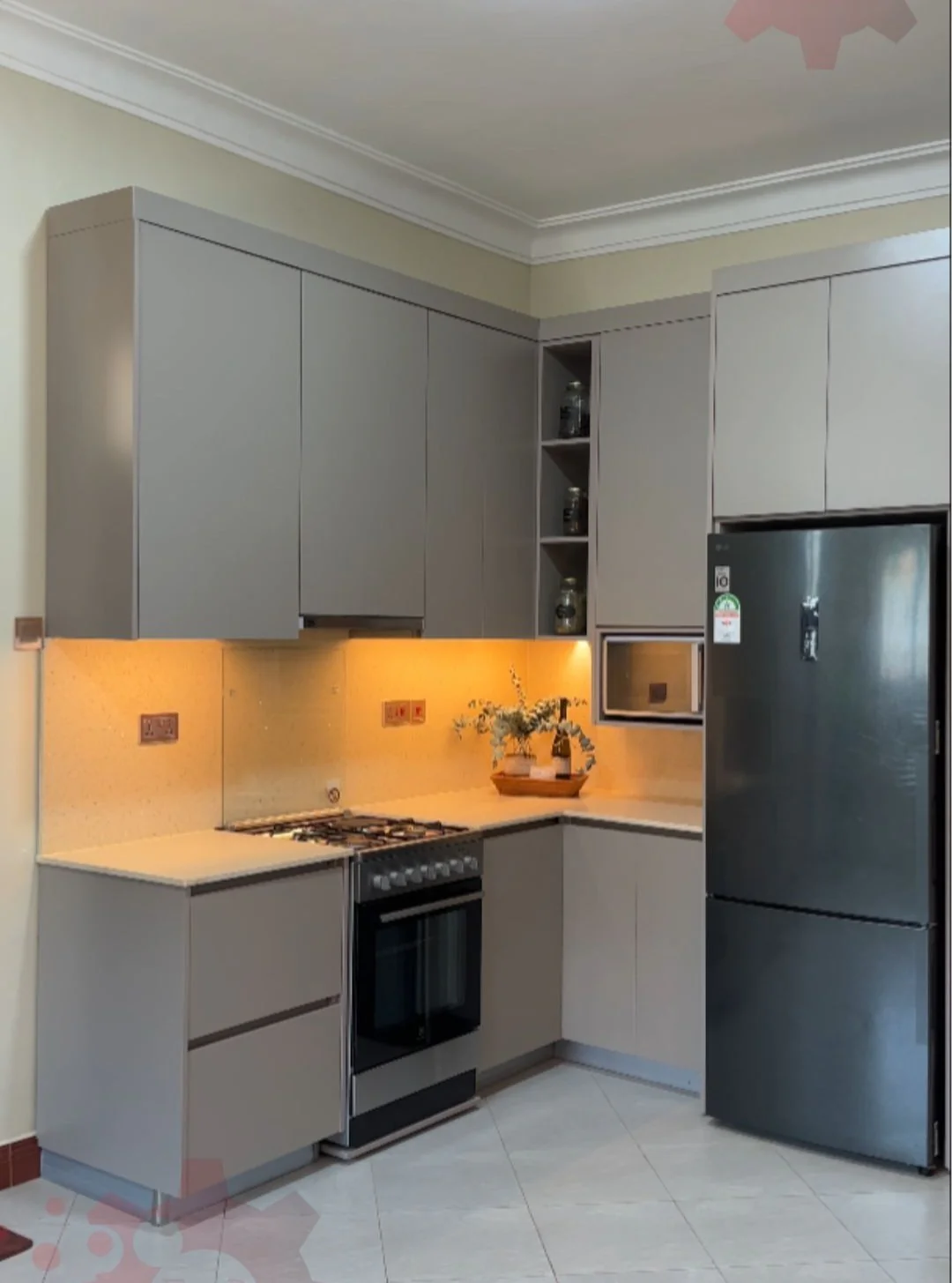 Built-in Open Shelving for Pantry Staples
