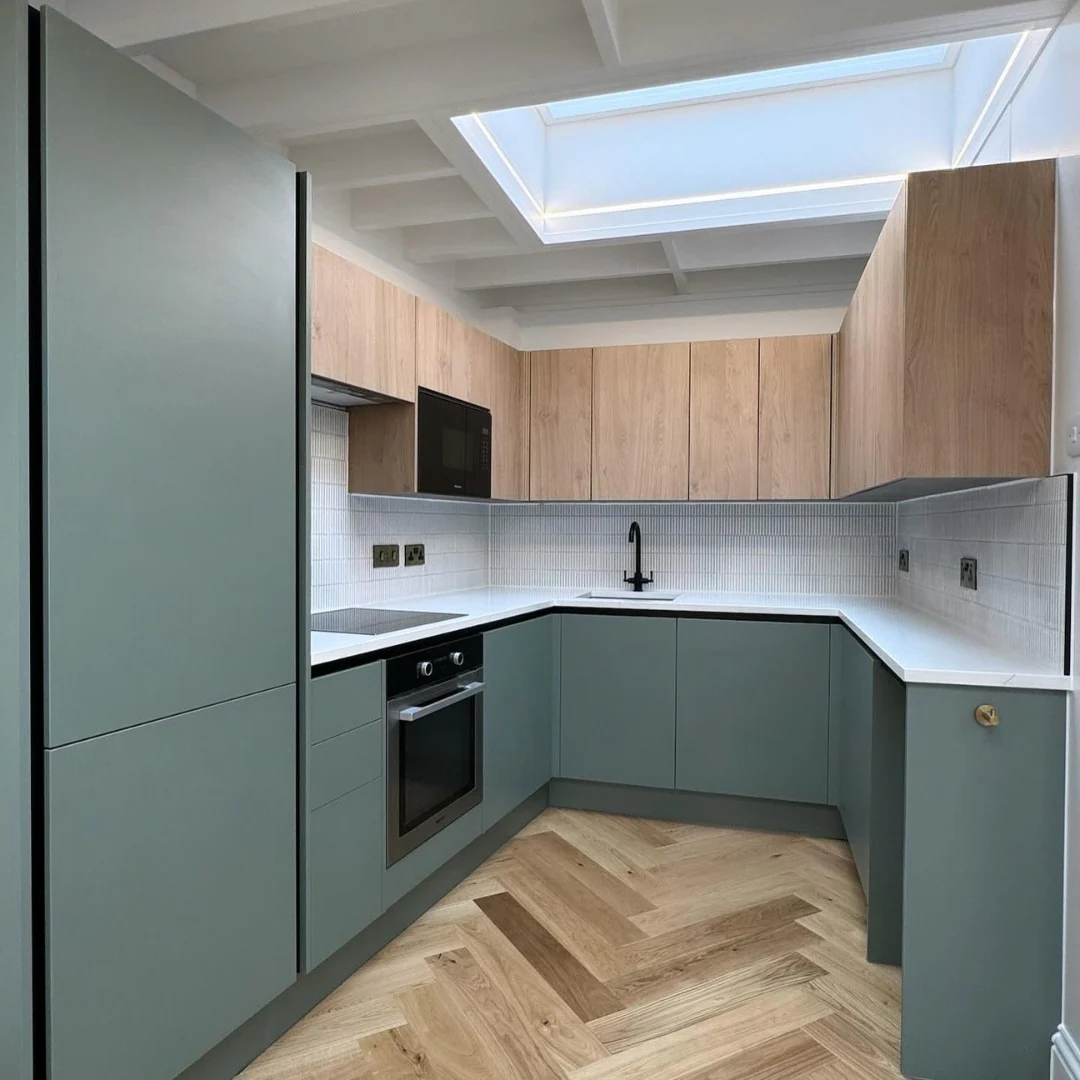 Herringbone Wood Floors Add Warmth and Depth