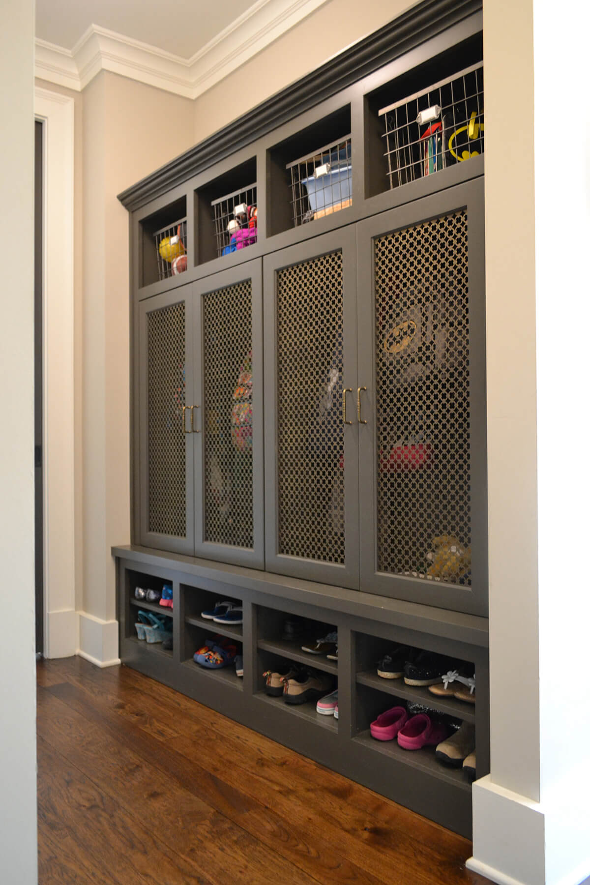 Perforated Cabinet Doors Offer Peek-a-Boo Storage