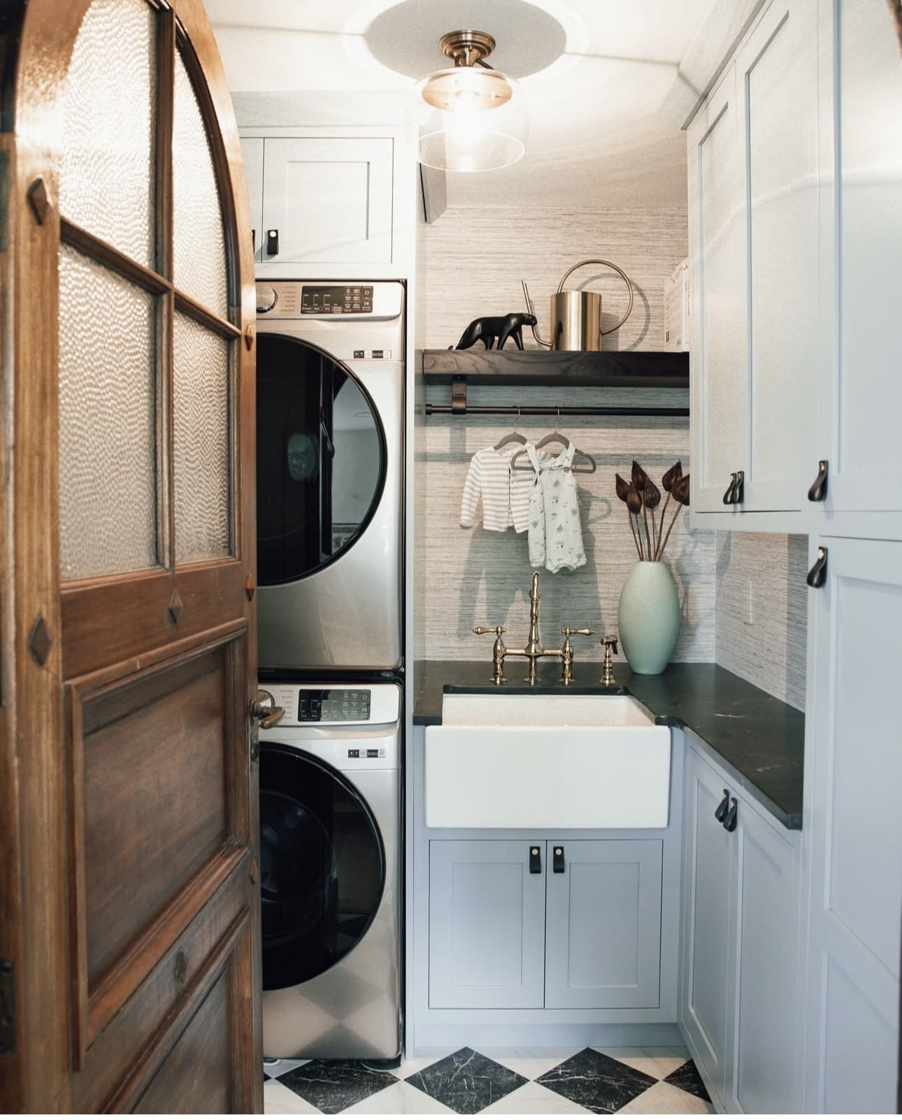 Hanging Rod for Delicate Items Below a Decorative Shelf