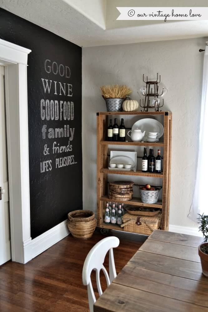 Style Kitchen Shelves with Varied Items