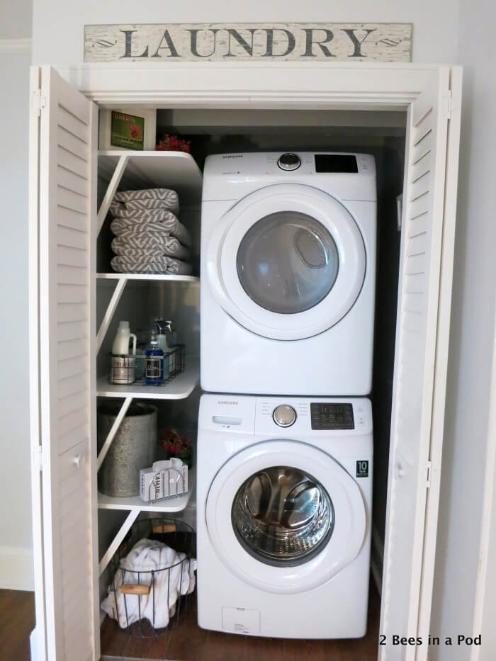 Stack Towels for Cozy Texture on Open Shelving