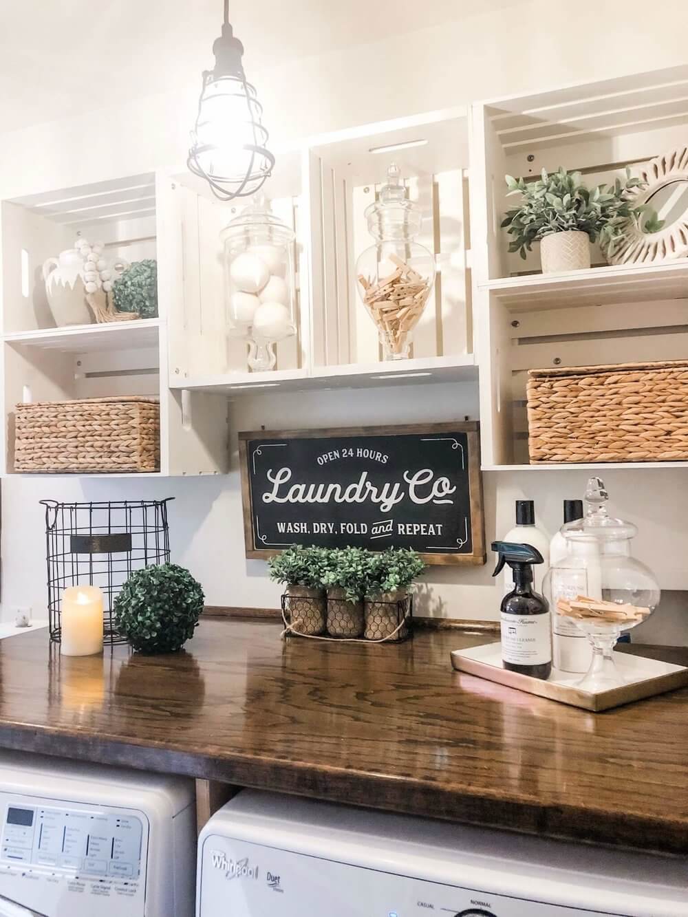 Glass Apothecary Jars Display Laundry Staples