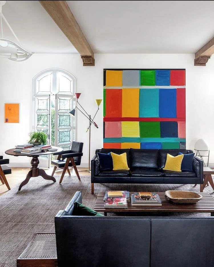 Oversized Geometric Art Adds Punchy Color