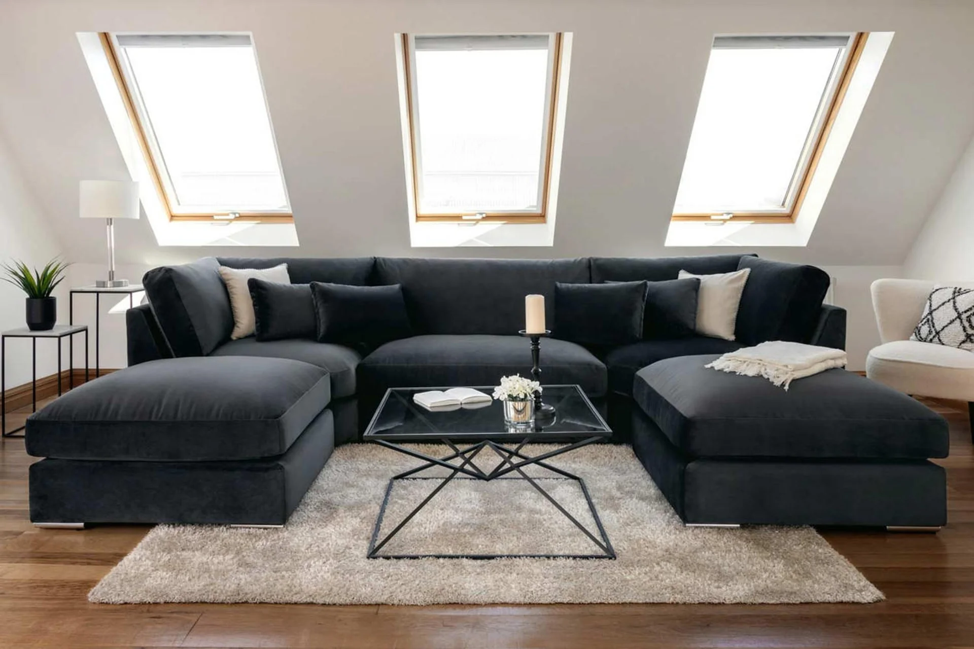 Ground Your Sectional with a Geometric Coffee Table