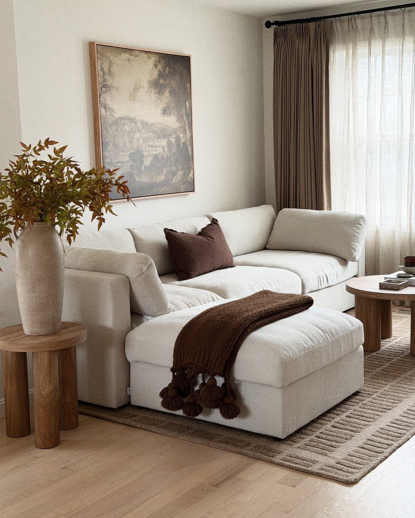 Layer Cozy Texture with a Chunky Knit Throw