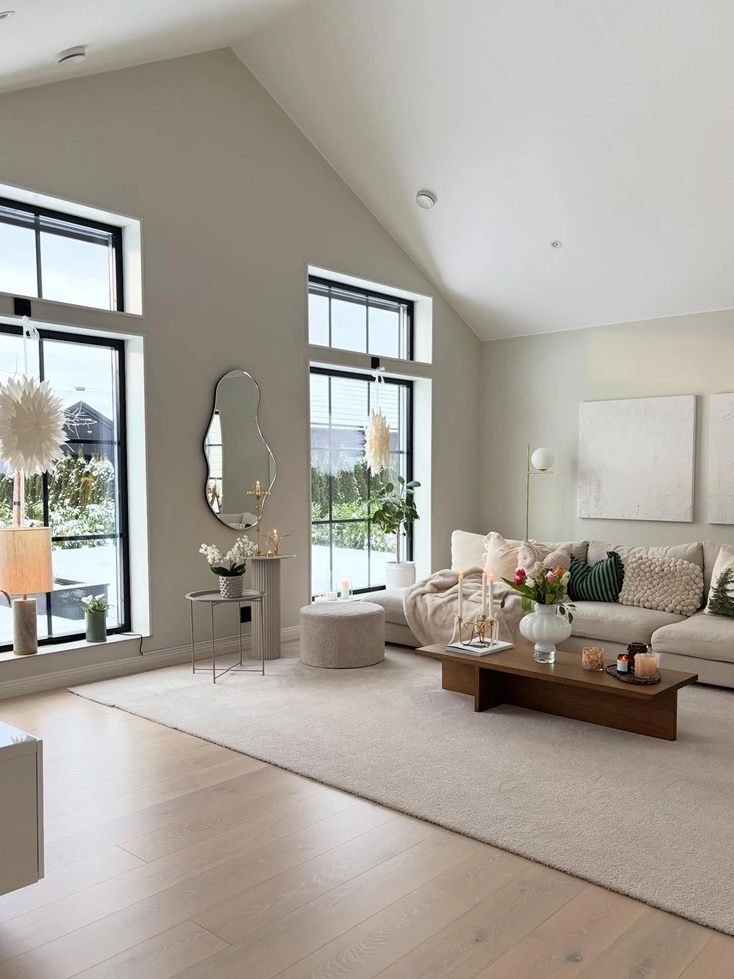 Freeform Mirror Adds an Artistic Focal Point