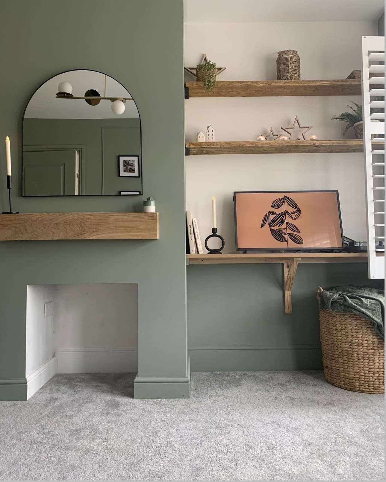 Rustic Wood Shelves Display Themed Decor Accents
