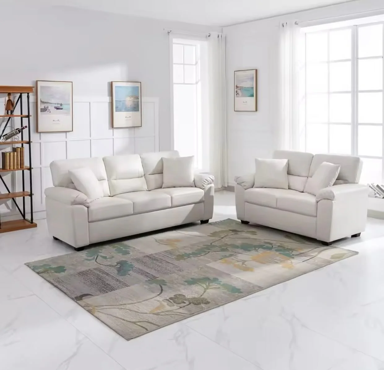 Layer Texture with a Botanical-Patterned Rug