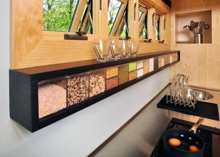 Built-in Compartments Store Baking Sprinkles and Grains