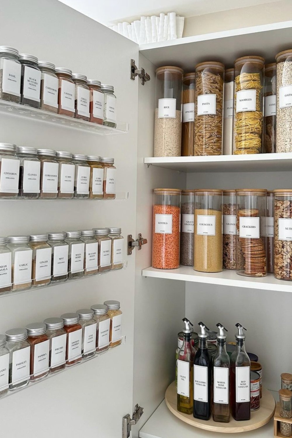 Clear Acrylic Ledges for Vertical Spice Storage