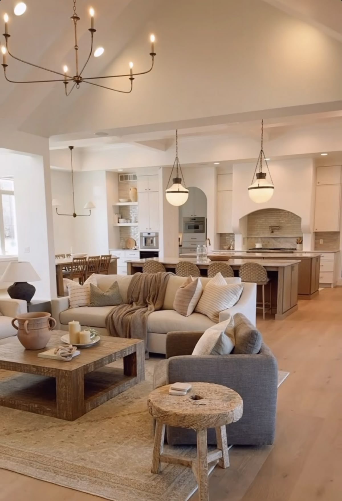 Rustic Wooden Stool Adds Unique Accent to Seating Area