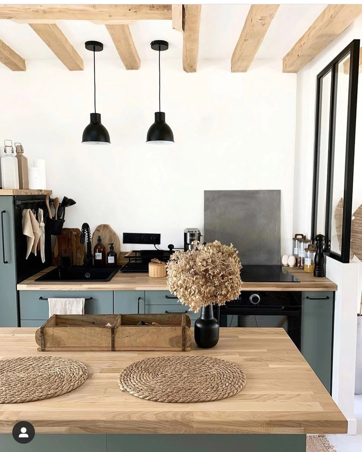 Wooden Dividers on Countertop for Rustic Charm