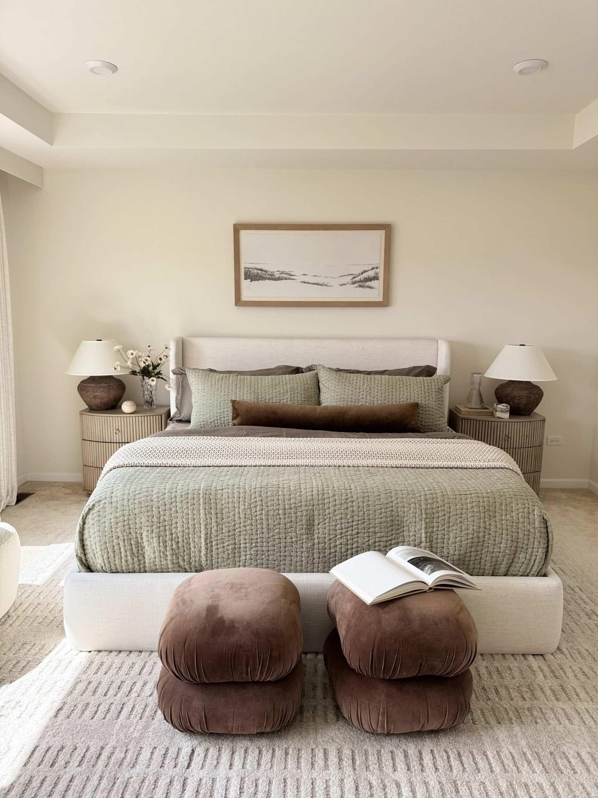 Velvet Poufs Add Plush Comfort