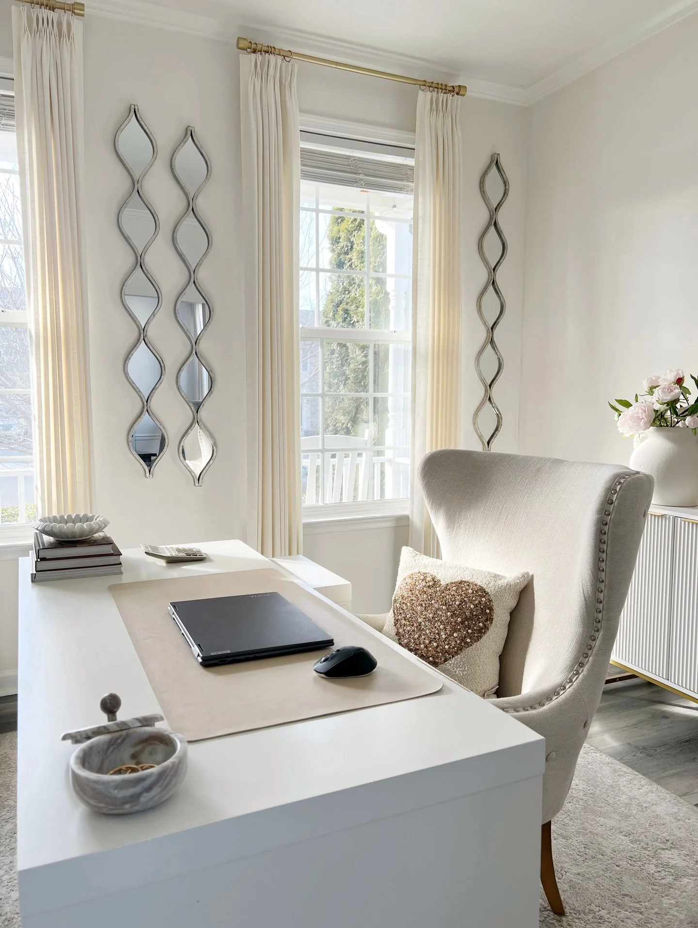 Wavy Mirrors Add Glamorous Vertical Accents