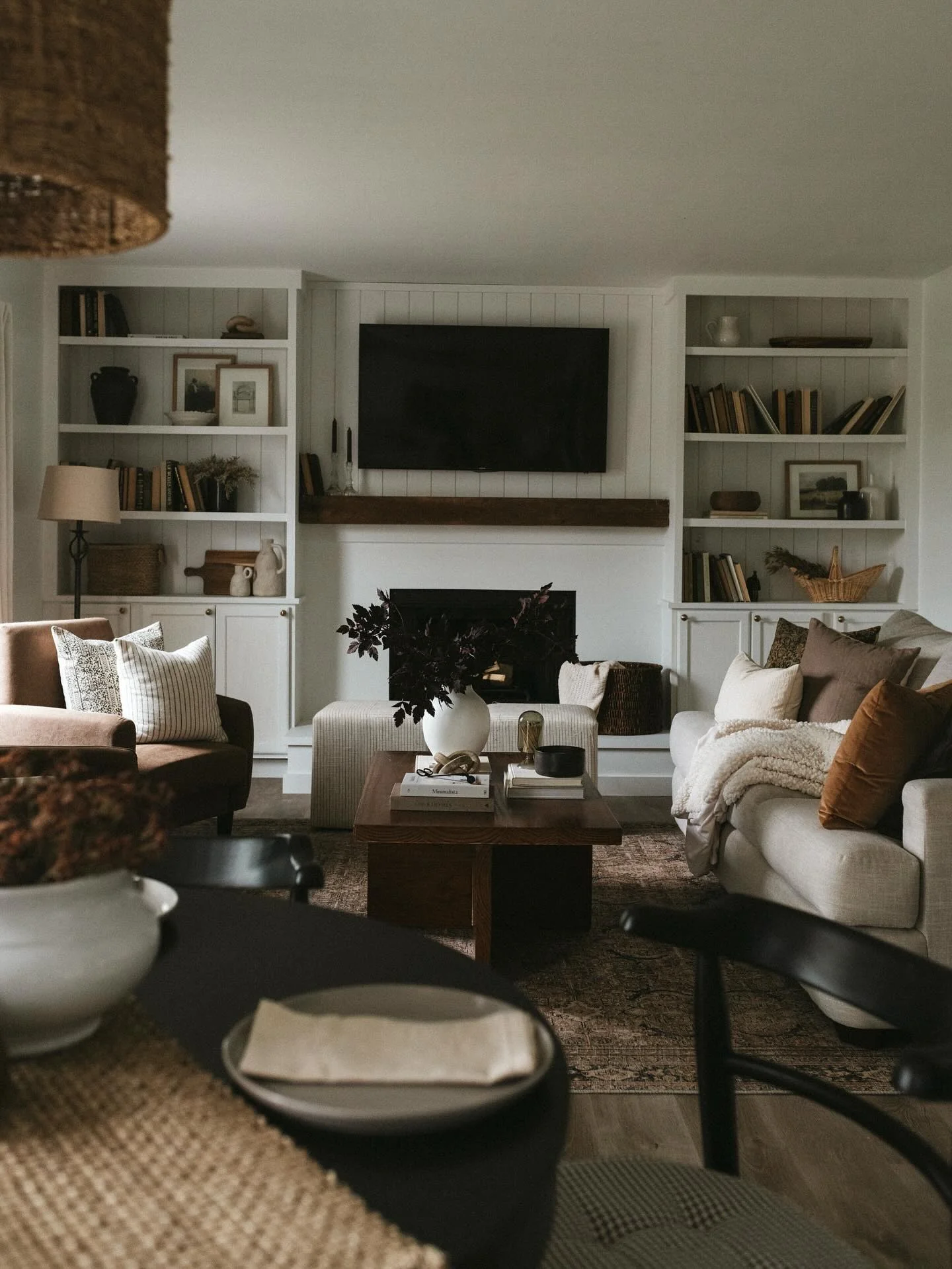 Dark Faux Foliage Adds Dramatic Fall Accents