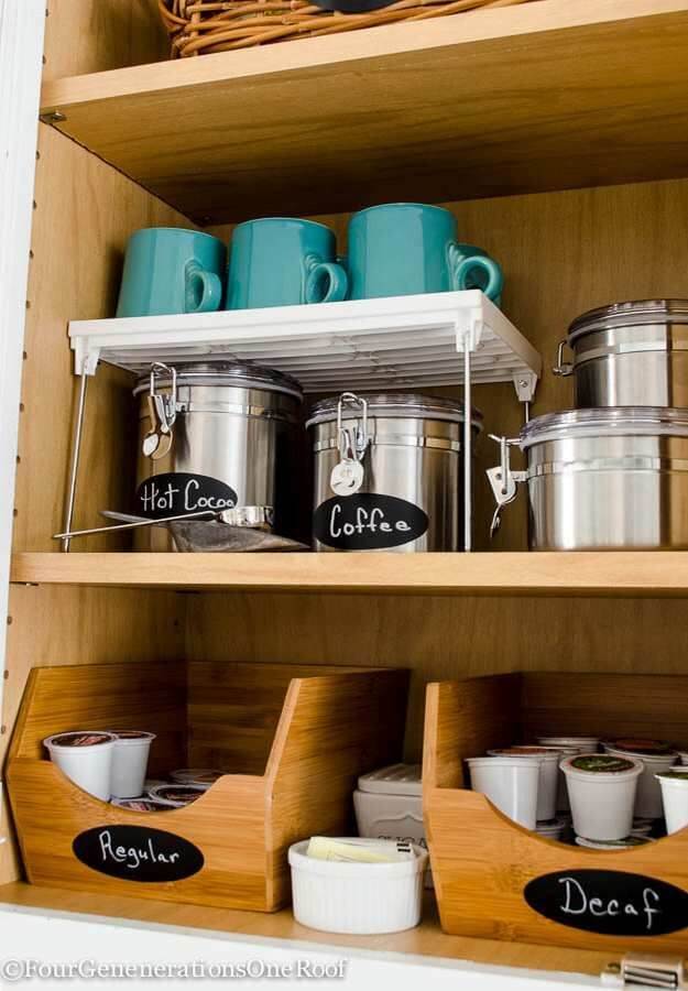 Bamboo Organizers for Coffee Pods