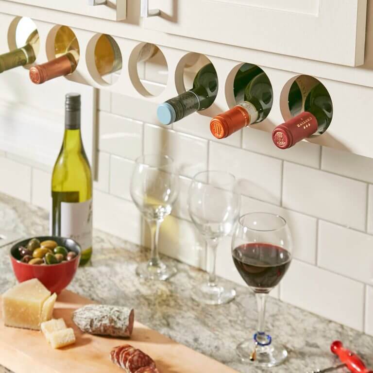 Integrate Wine Cubbies into Cabinet Interiors