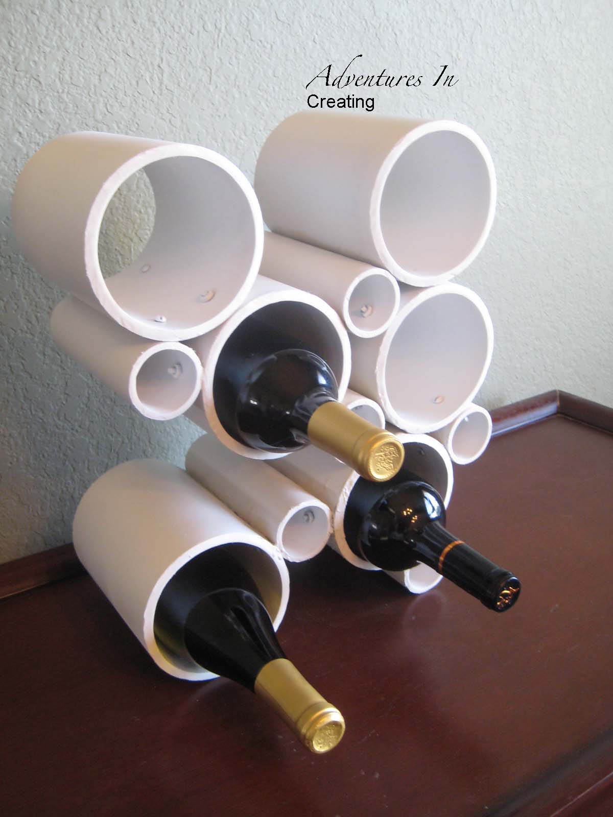 Cluster PVC Pipes for Abstract Wine Storage