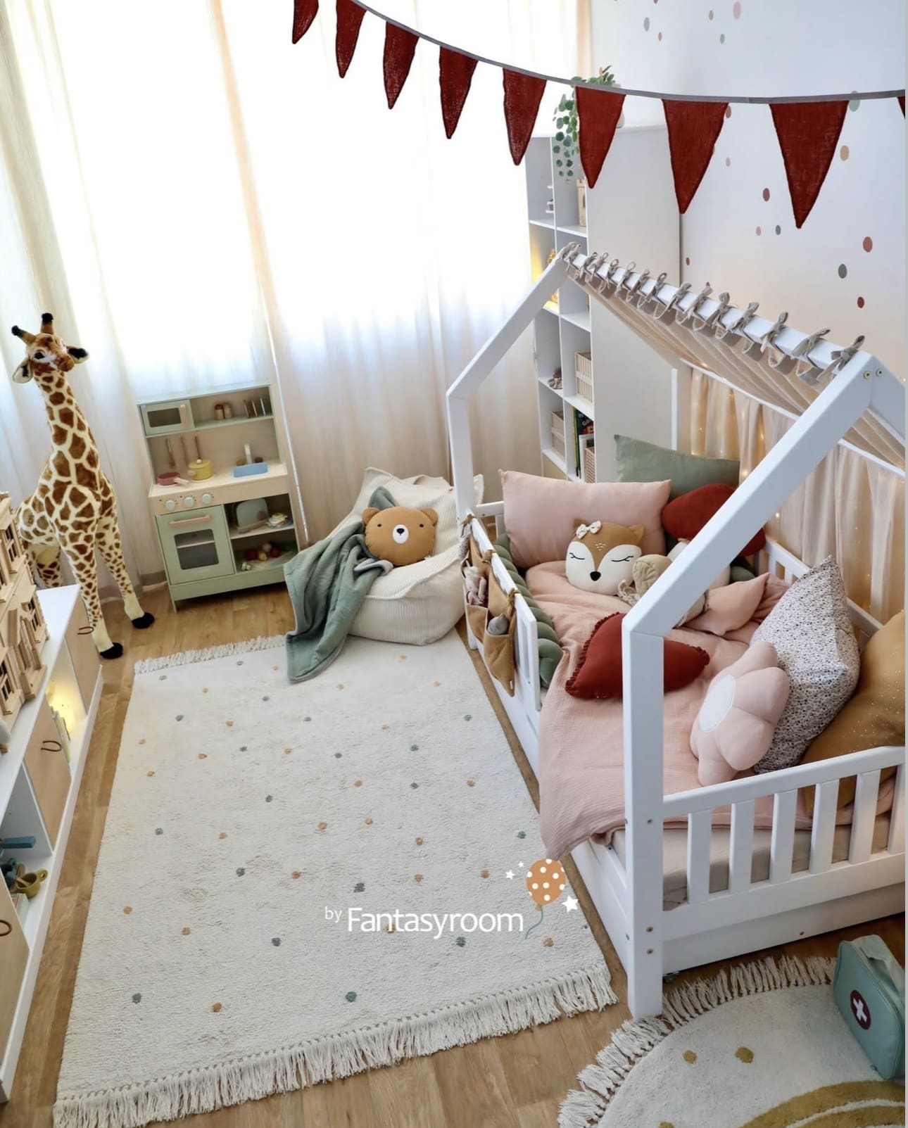 Utilize Built-in Bed Pockets for Toy Storage