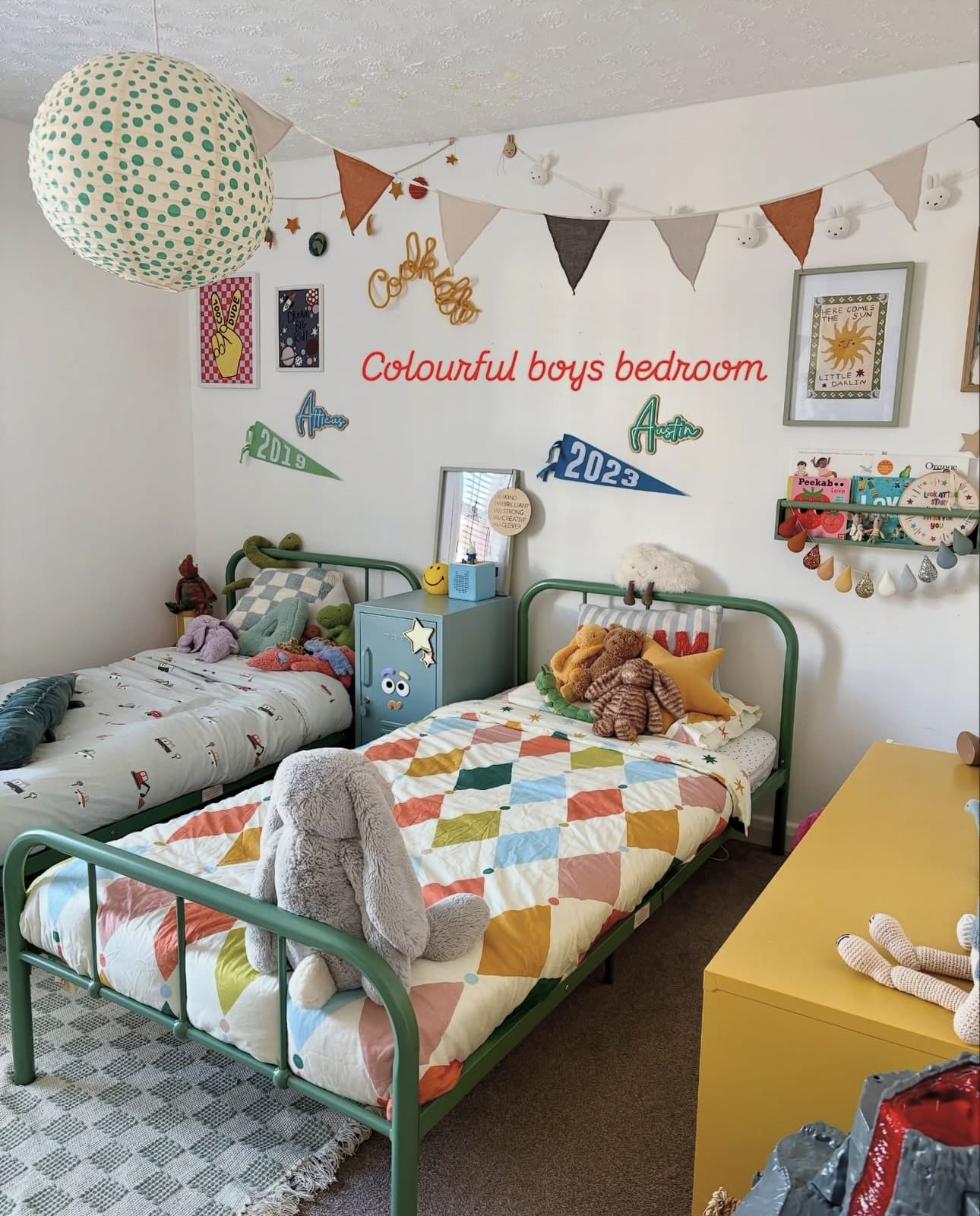 Introduce Geometric Color with a Quilted Diamond Bedspread