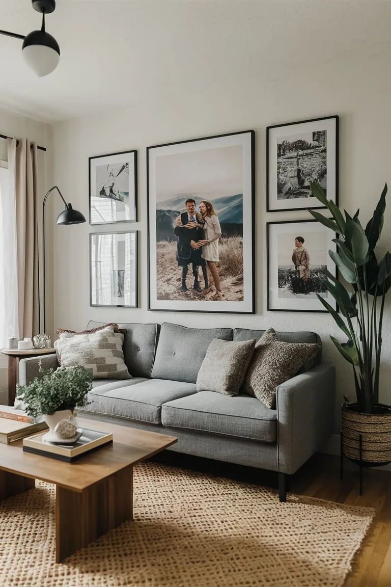 Anchor Your Gallery with a Large Central Portrait