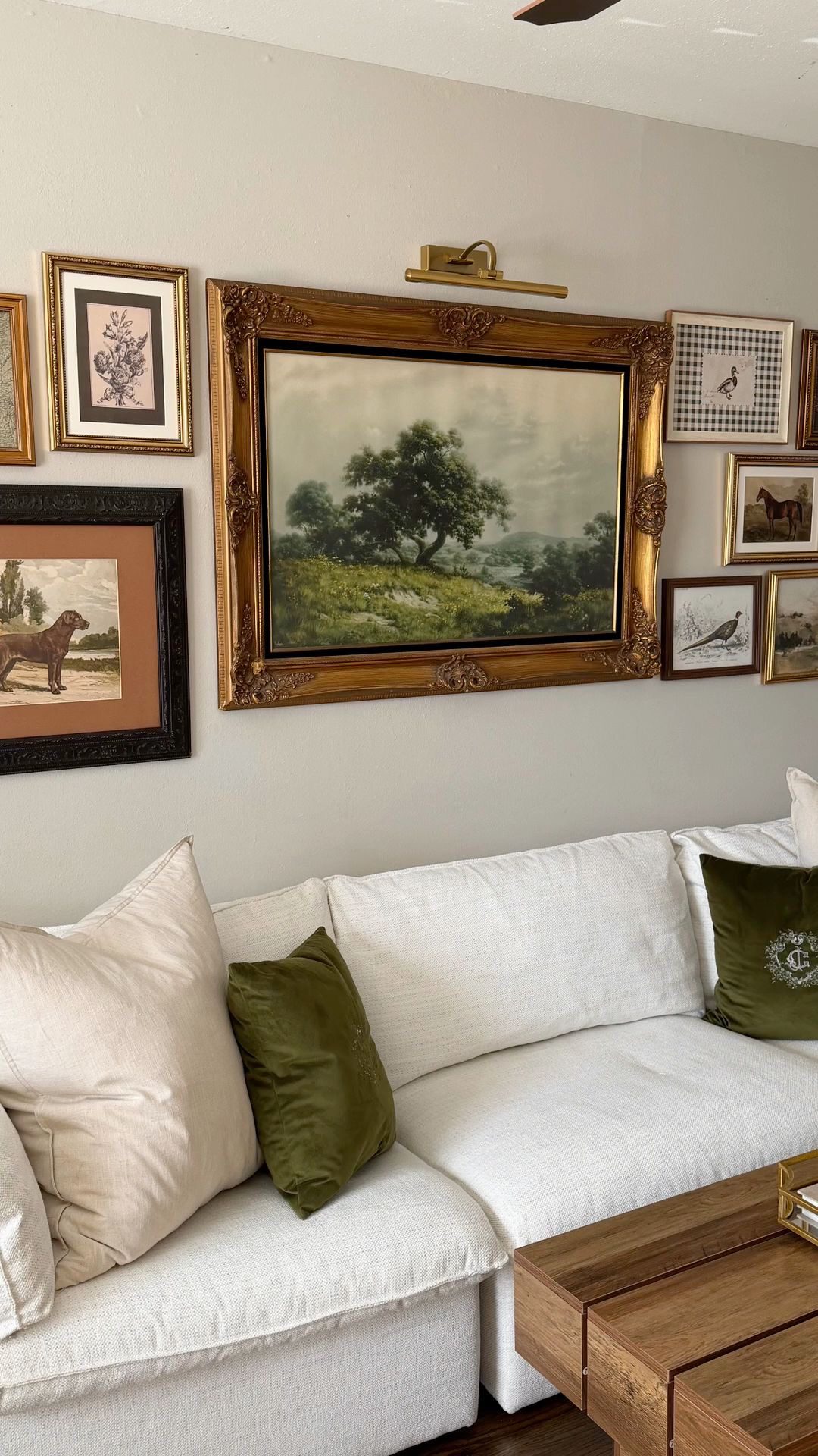Highlight Art with a Brass Picture Light