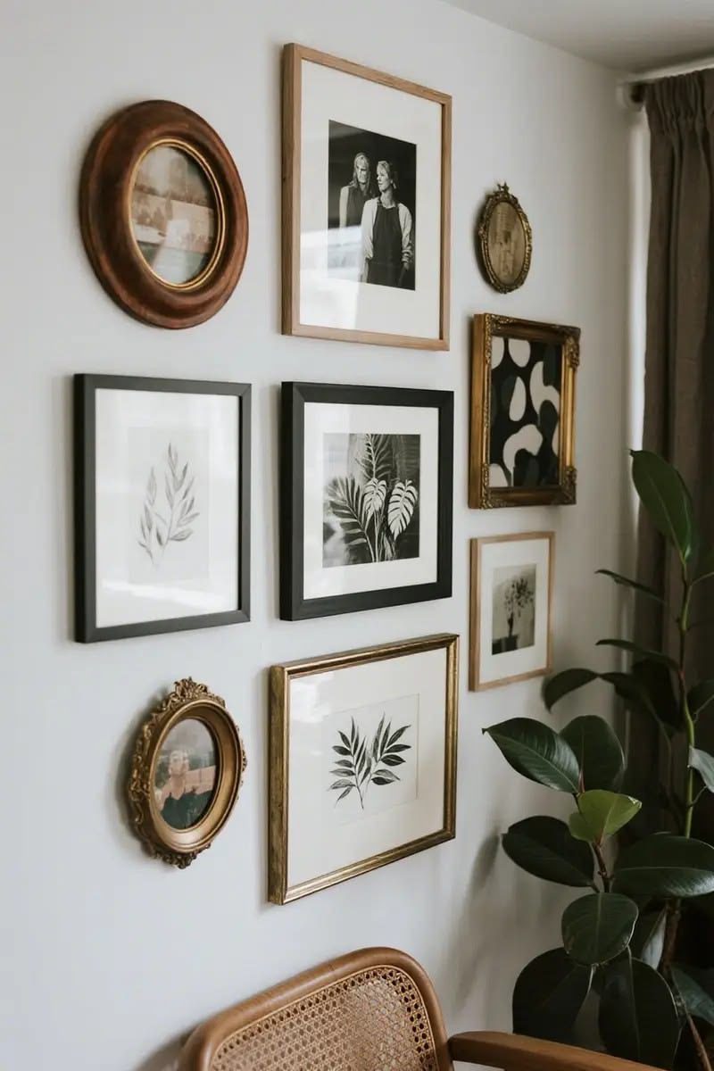 Mix Frame Styles for a Lively Gallery Wall