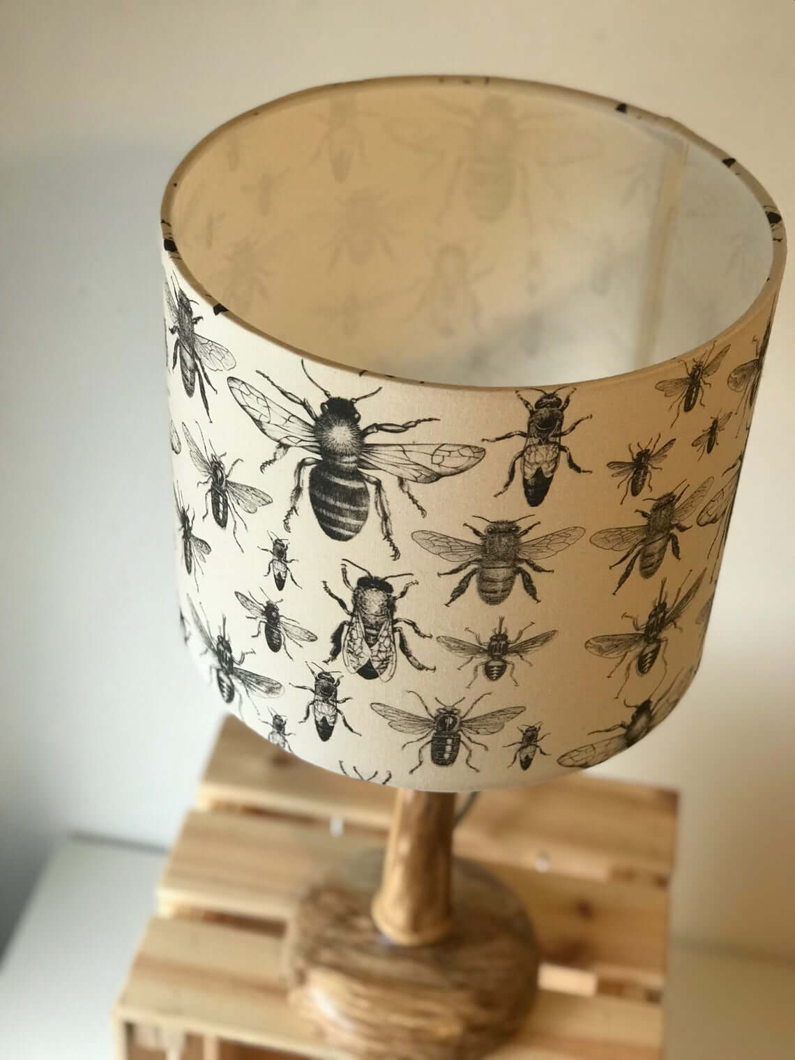 Vintage Bee Print Lamp Shade for a Natural Touch
