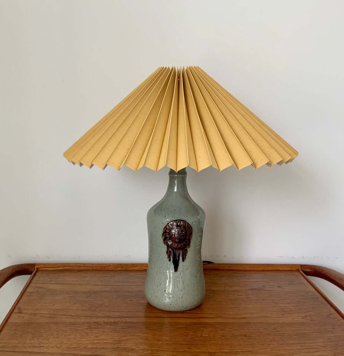 Pleated Accordion Lamp Shade Adds a Soft Yellow Glow