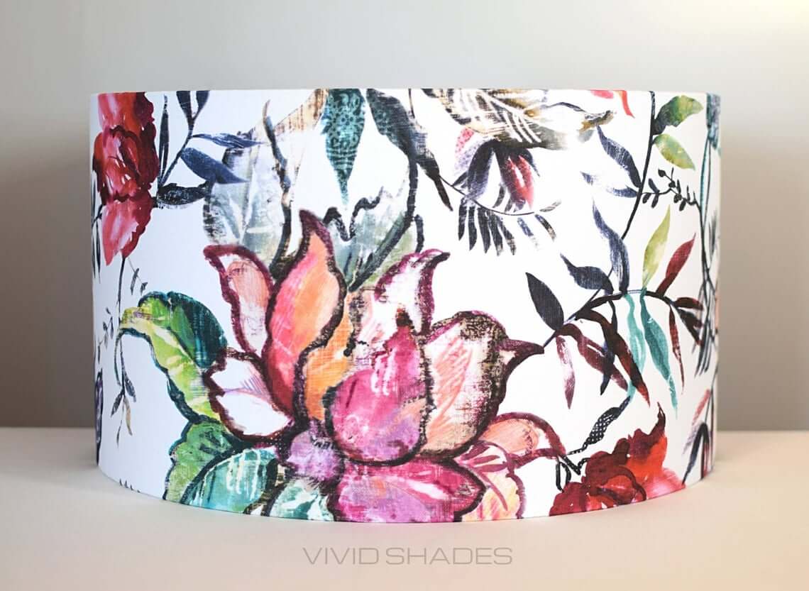 Bold Floral Lamp Shade Adds a Burst of Color