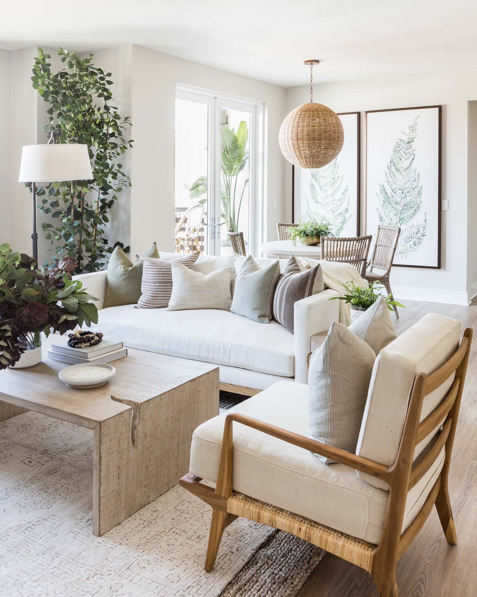 Frame Your Coastal View with Oversized Fern Art