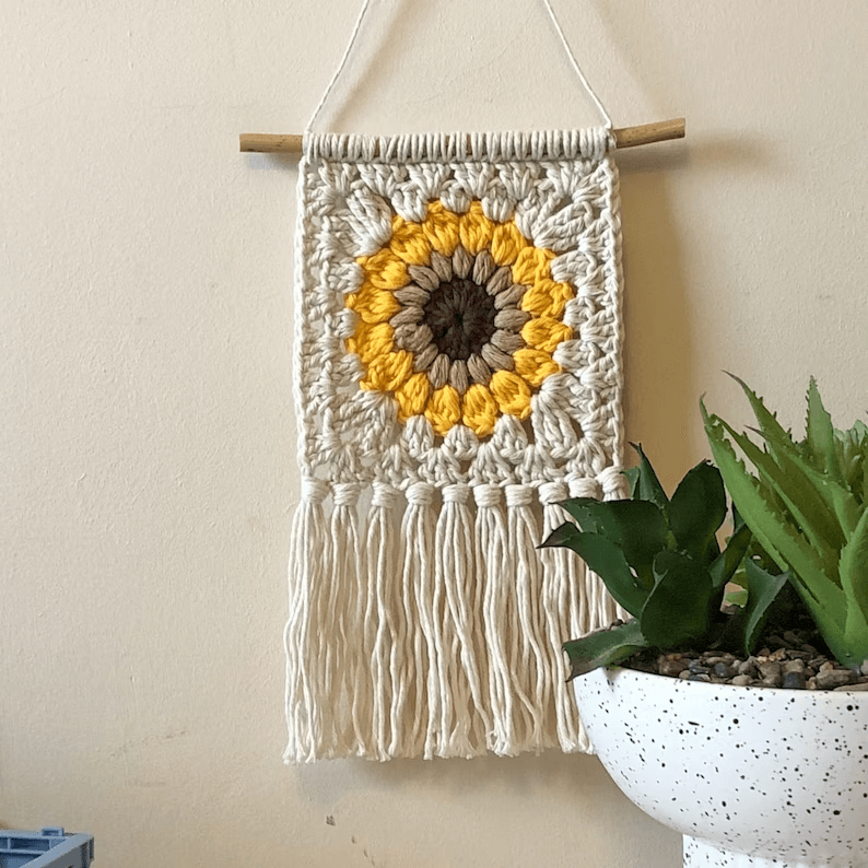 Sunflower Square with Tassel Fringe