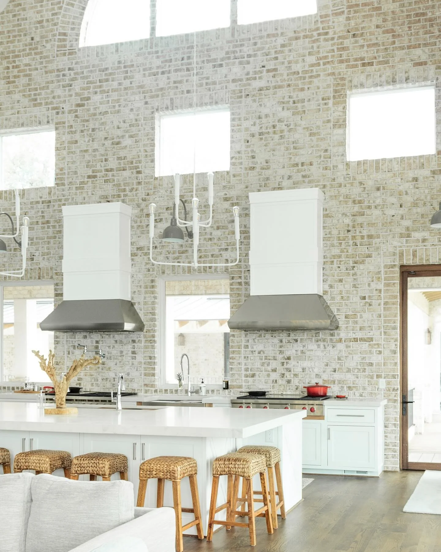 White Brick with Contrasting Range Hoods
