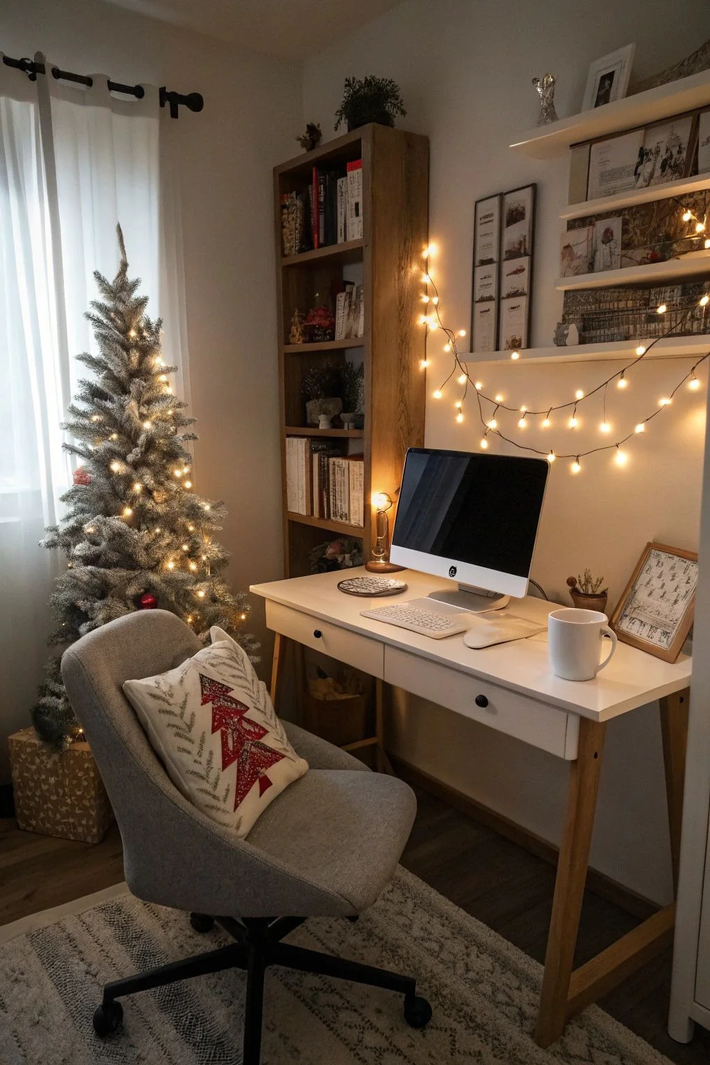 Fairy Lights Drape Your Desk for a Cozy Glow