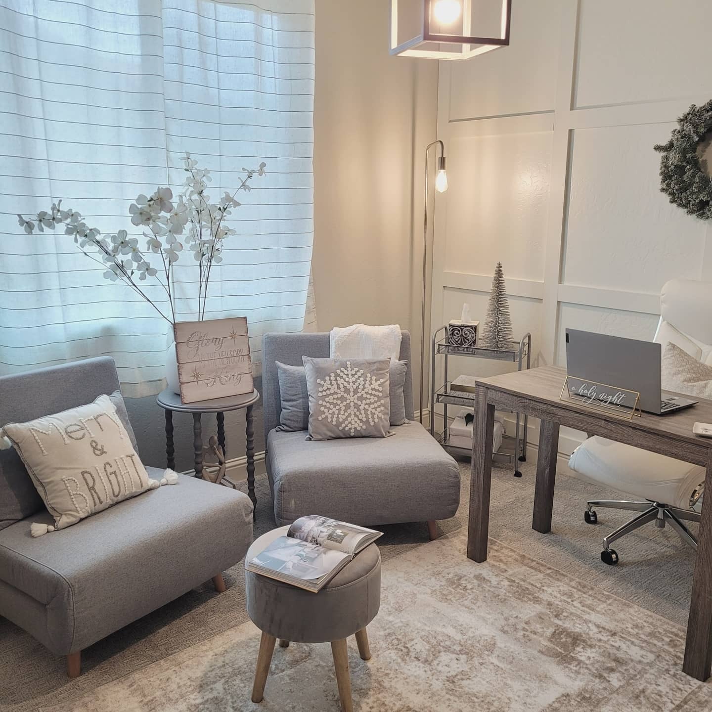 Natural Wood Desk Grounds Your Workspace