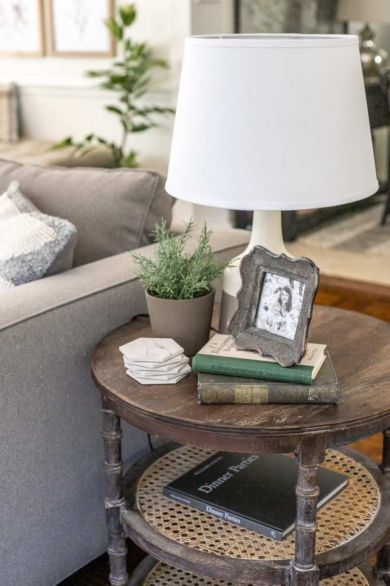 Ornate Frame Adds Personal Touch to Book Stack